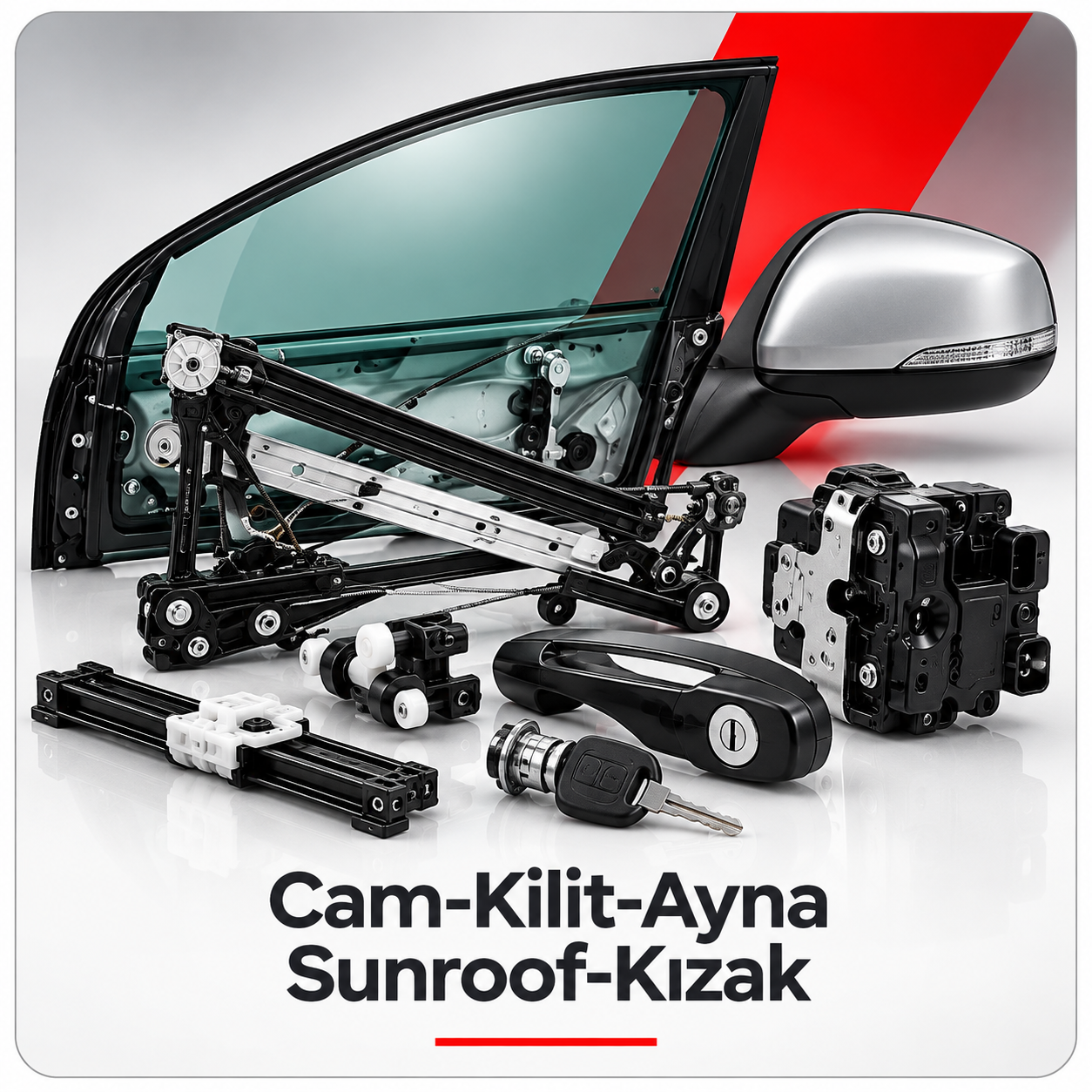 Cam-Kilit-Ayna-Sunroof-Kızak